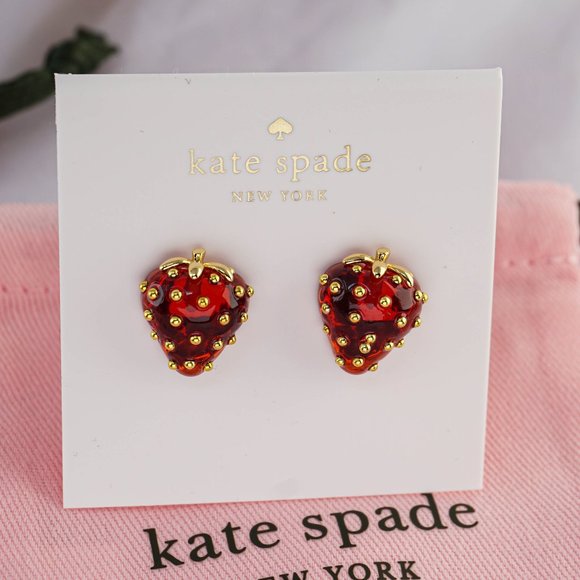 Strawberry earrings kate spade Clearance